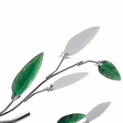 vidaXL Lampada da Soffitto Verde e Bianco in Cristalli Acrilici 5 E14 - Vista aggiuntiva 3