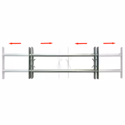 Grate per Finestre Regolabili 2 Barre Trasversali 500-650 mmcod mxl 81633 - Vista aggiuntiva 2