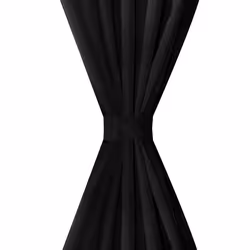 Tende Micro-Raso Nere 2 pezzi con Occhielli 140 x 225 cmcod mxl 103017 - Vista aggiuntiva 3