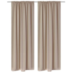 Tende Oscuranti Nere 2 pz con Orlo Ribattuto 135 x 245 cm Vidaxl 21608