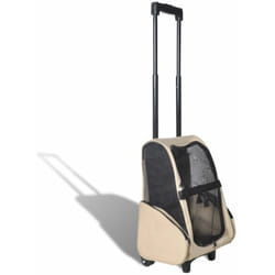 Trolley Trasportino per Animali Pieghevole Multifunzione con Tracolle vari colori colore : Beige