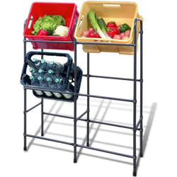Vidaxl - Scaffale in Acciaio per 6 Casse 96 x 33 x 116 cm Grigio Scuro