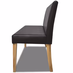 VidaXL Kunstledersofa Braune Lederbank panchina da interno - Vista aggiuntiva 4