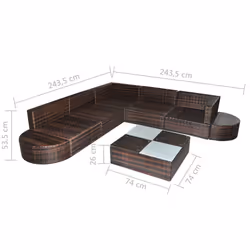 VidaXL 41266 set mobili da esterno - Vista aggiuntiva 5