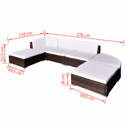 VidaXL 41272 set mobili da esterno - Vista aggiuntiva 5