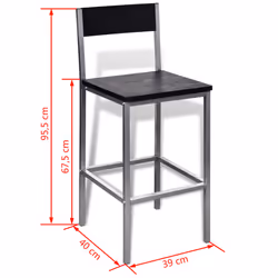 VidaXL 241495 set di mobili per cucina e sala da pranzo - Vista aggiuntiva 4