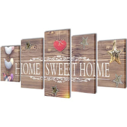 Vidaxl - Set Stampa su Tela da Muro Home Sweet Home 200 x 100 cm 615800