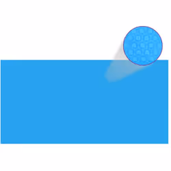 Questo copripiscina solare che si mette direttamente sulla superficie dell'acqua entro i bordi della piscina, può alzare la t ...