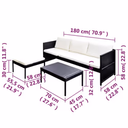 VidaXL 41382 set mobili da esterno - Vista aggiuntiva 7