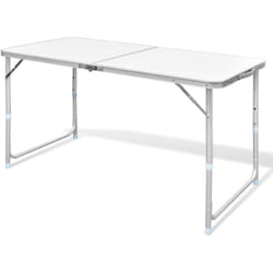Tavolo da Campeggio Pieghevole Alluminio Altezza Regolabile 120 x 60cm Vidaxl 22995