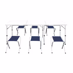 VidaXL 41329 tavolo da camping Blu, Argento, Bianco - Vista aggiuntiva 2