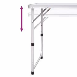 VidaXL 41329 tavolo da camping Blu, Argento, Bianco - Vista aggiuntiva 7
