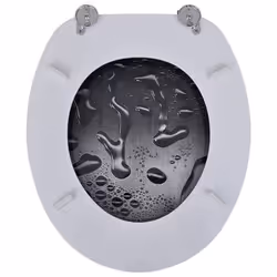 VidaXL 141482 sedile WC Coperchio rigido da WC MDF Nero - Vista aggiuntiva 6