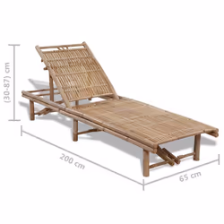 VidaXL 41499 sedia da esterno Salone Seduta imbottita Bamboo - Vista aggiuntiva 6