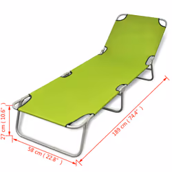 VidaXL 41480 sedia da esterno Salone Seduta imbottita Poliestere Verde - Vista aggiuntiva 6
