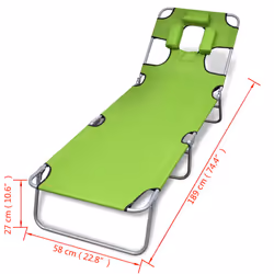 VidaXL 41484 sedia da esterno Salone Seduta imbottita Poliestere Verde - Vista aggiuntiva 7