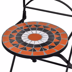 VidaXL 41535 sedia da esterno Terrazzo Ceramica, Caldaie Terracotta, Bianco - Vista aggiuntiva 5