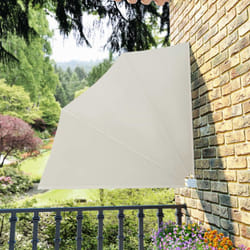 Tenda Laterale per Balcone Pieghevole Crema 140x140 cm Vidaxl