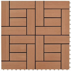 Vidaxl - Set 11 Piastrelle in wpc 30 x 30 cm 1 mq marrone 11977