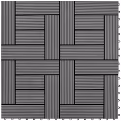 Questo set di piastrelle per pavimenti, con le dimensioni individuali di 30 x 30 cm, include 11 pezzi e copre una superficie ...