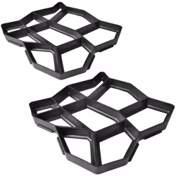 Questo set, che include 2 stampi per la pavimentazione, è una modalità comoda per creare sentieri decorativi in cemento o cal ...
