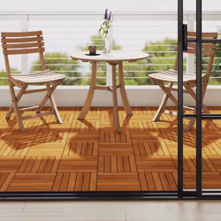 Questo set di 10 piastrelle per decking in legno duro è perfetto per adornare superfici o passaggi nel vostro giardino, sulla ...