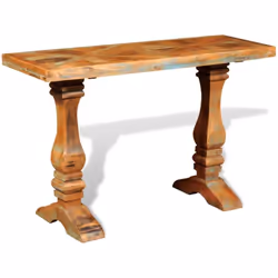 Questo tavolino consolle in legno in stile antico è un accessorio senza tempo per la vostra casa. Il suo piano in legno masse ...