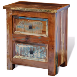 Questo comodino in legno in stile antico, dotato di 2 cassetti, vi offre un certo spazio per riporre gli oggetti e vi aiuta a ...