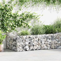 vidaXL Gabbione Fioriera in Acciaio Zincato 180x90x50 cm