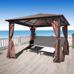 Questo gazebo con tende ha un design elegante e classico. Sarà il riparo perfetto contro i ragi del sole durante le feste all ...