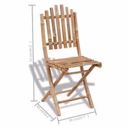 VidaXL 271715 sedia da esterno Terrazzo Bamboo - Vista aggiuntiva 6