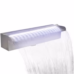 Cascata per Laghetto Rettangolare con LED in Acciaio Inox 45 cmcod mxl 126215 - Vista aggiuntiva 3
