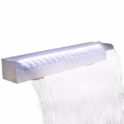 vidaXL Cascata per Laghetto Rettangolare con LED in Acciaio Inox 60 cm - Vista aggiuntiva 3