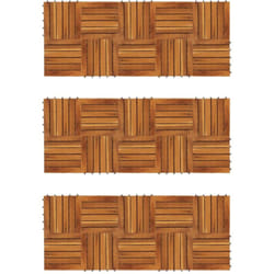Listelli Pavimentazione Acacia Design Verticale 30x30cm 30 pz Vidaxl 13363