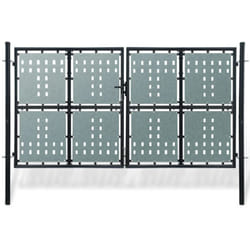 Vidaxl - Cancello per Recinzione Singolo Nero 300 x 225 cm