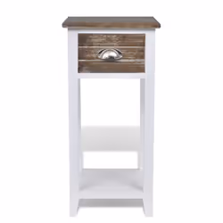 VidaXL 242039 comodino Marrone, Bianco - Vista aggiuntiva 4