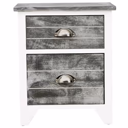 VidaXL 242041 comodino Grigio, Bianco - Vista aggiuntiva 5