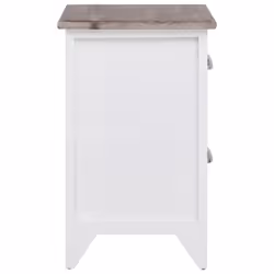 VidaXL 242042 comodino Marrone, Bianco - Vista aggiuntiva 6