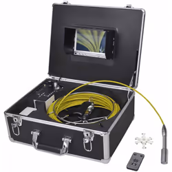 Si tratta di un sistema di videocamera professionale con telecamera impermeabile, collegata con un filo in fibra di vetro, ut ...