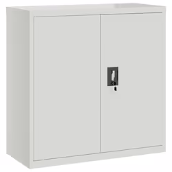 vidaXL Armadio per Ufficio a 2 Ante 90 cm Grigio in Acciaio - Vista aggiuntiva 2