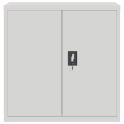 vidaXL Armadio per Ufficio a 2 Ante 90 cm Grigio in Acciaio - Vista aggiuntiva 3