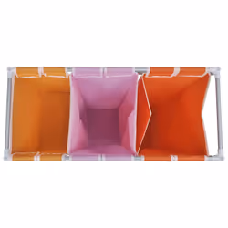 VidaXL 242058 porta biancheria Rettangolare Ghisa, Tessuto Multicolore - Vista aggiuntiva 5