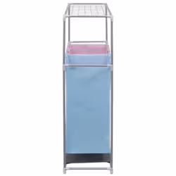 VidaXL 242059 porta biancheria Tessuto, Ferro Blu, Rosa - Vista aggiuntiva 3