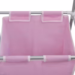 VidaXL 242059 porta biancheria Tessuto, Ferro Blu, Rosa - Vista aggiuntiva 4