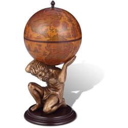 Vidaxl - Bar a Globo Portabottiglie Vino Design Atlas 42x42x85 cm con 4 Scomparti