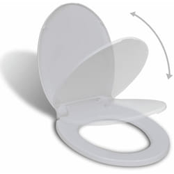 Copriwater con Chiusura Ammortizzata Ovale Bianco
