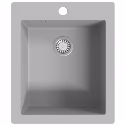 vidaXL Lavandino da Cucina Granito solo Lavello ad Incasso Grigio - Vista aggiuntiva 2