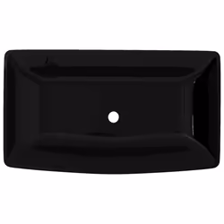 vidaXL Lavandino da bagno in ceramica nera rettangolare - Vista aggiuntiva 3