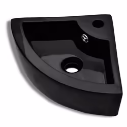 vidaXL Lavandino con Troppopieno 45x32x12,5 cm Nero - Vista aggiuntiva 2