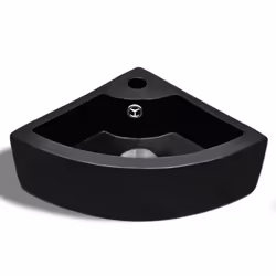 vidaXL Lavandino con Troppopieno 45x32x12,5 cm Nero - Vista aggiuntiva 3